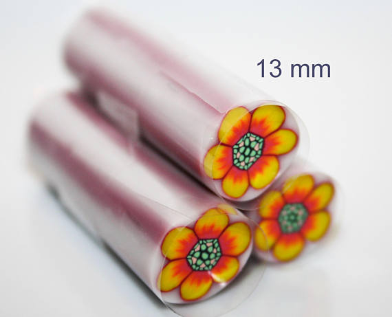 Flower Polymer Cane / Bright deep yellow petals