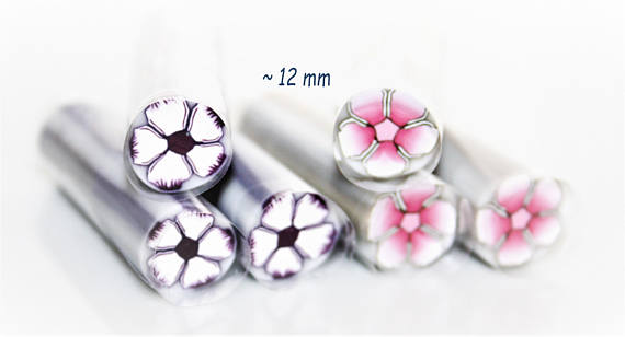 Flower Polymer Cane White-Purple or Pink, polymer clay canes ideas