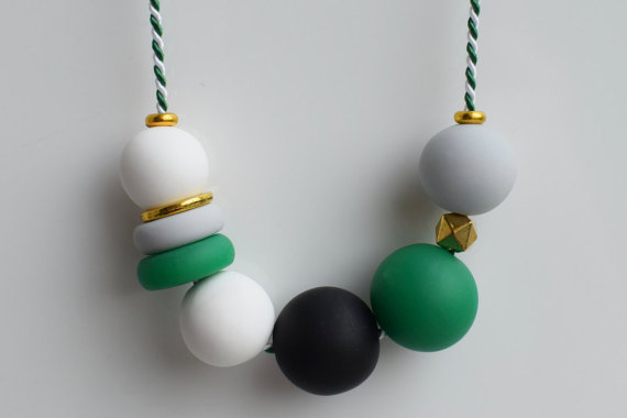 Polymer clay modern chunky necklace ideas