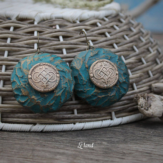 Polymer clay bohemian jewelry