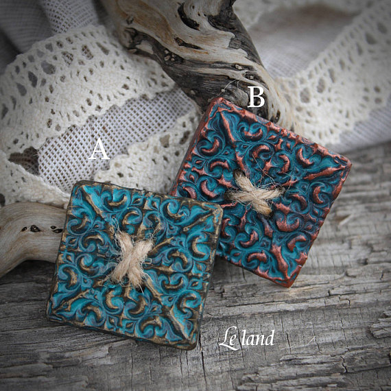 Polymer clay bohemian jewelry