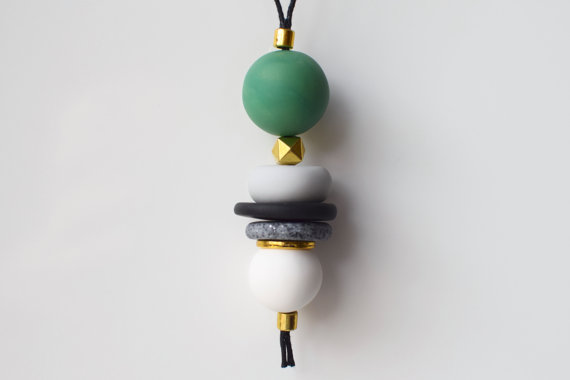 Black Enamel Gold Chain Necklace– Michele Varian Shop