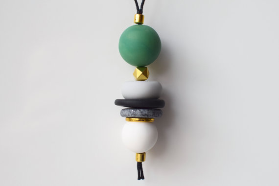 Polymer clay beaded minimalist necklace ideas