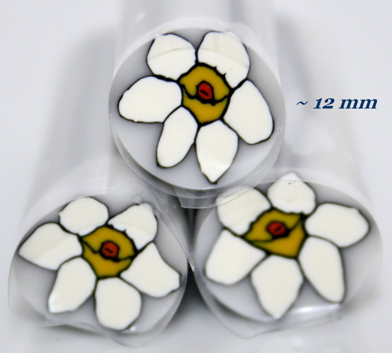 Narcissus flower polymer cane