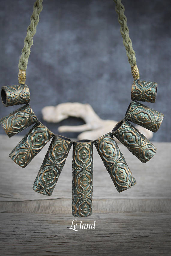 Polymer clay bohemian jewelry