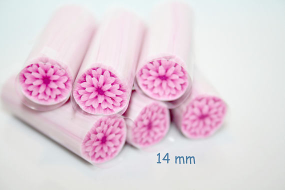 Pink Dahlia Polymer Cane, polymer clay canes ideas