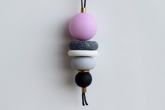 Polymer clay beaded minimalist necklace ideas