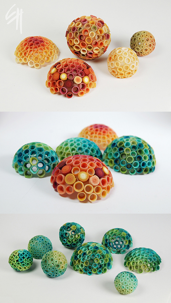 Polymer clay bubbles jewelry