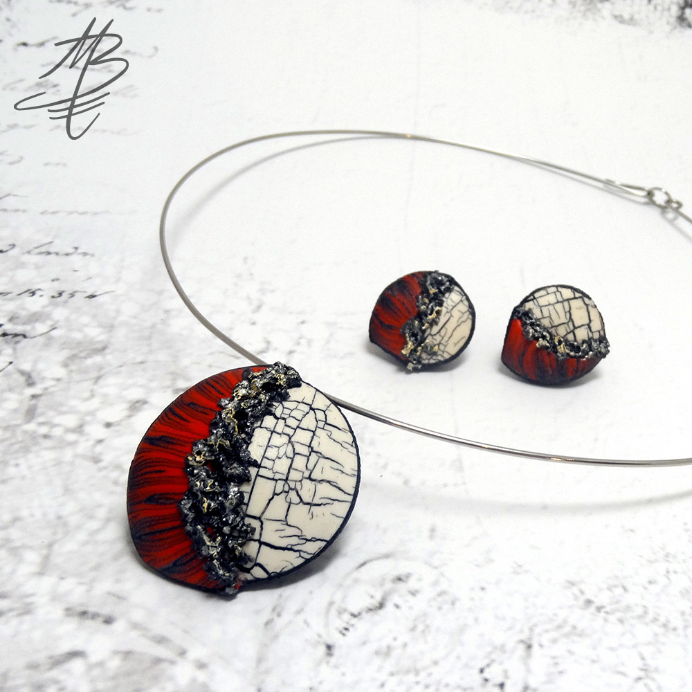 Polymer clay crackle jewelry ideas