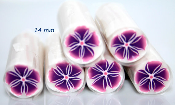 Purple Flower Polymer Cane