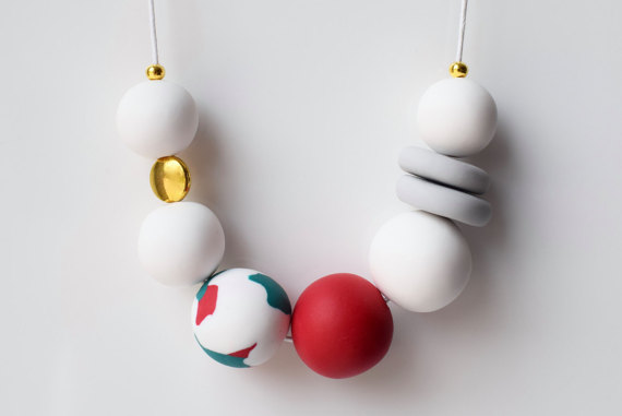 Polymer clay modern chunky necklace ideas