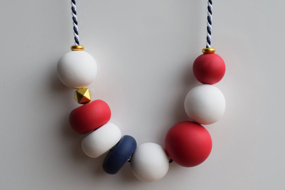 Polymer clay modern chunky necklace ideas