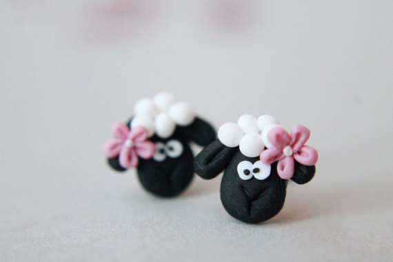 Polymer clay cute animal earrings