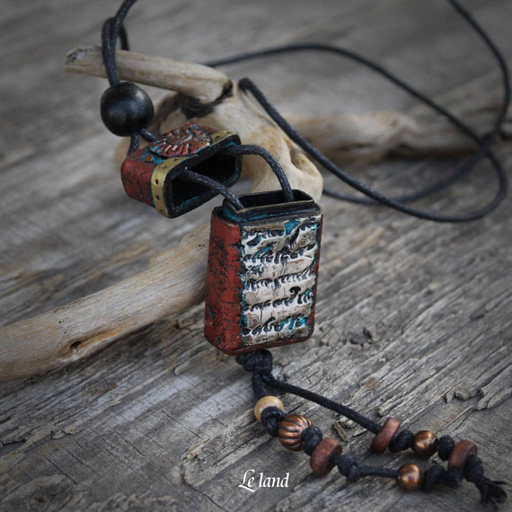 Polymer clay bohemian jewelry