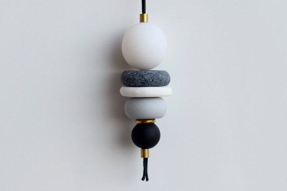 Polymer clay beaded minimalist necklace ideas