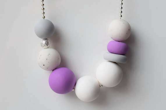 Polymer clay modern chunky necklace ideas