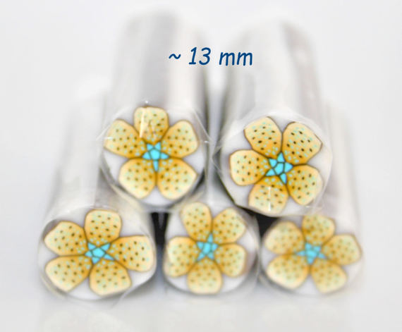 Yellow Flower Cane with dots