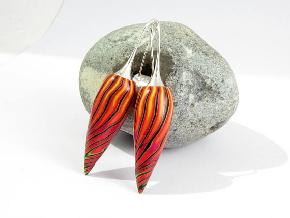 Unique polymer clay earrings - ideas for an envied look