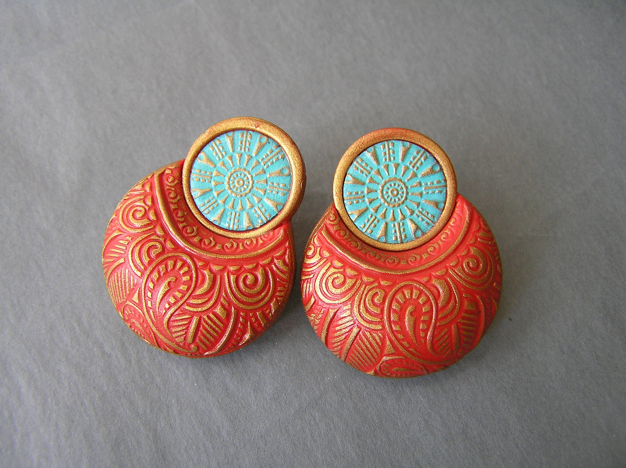 orange earrings