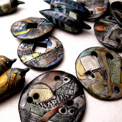 Dose of inspiration: organic style polymer clay jewelry