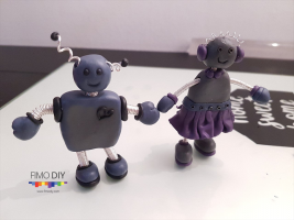 Polymer clay robot