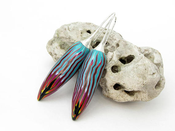 Unique polymer clay earrings - ideas for an envied look