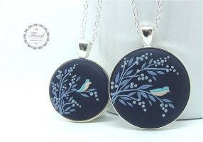 Check this Mother daughter polymer clay necklace pendant set, you might like it!