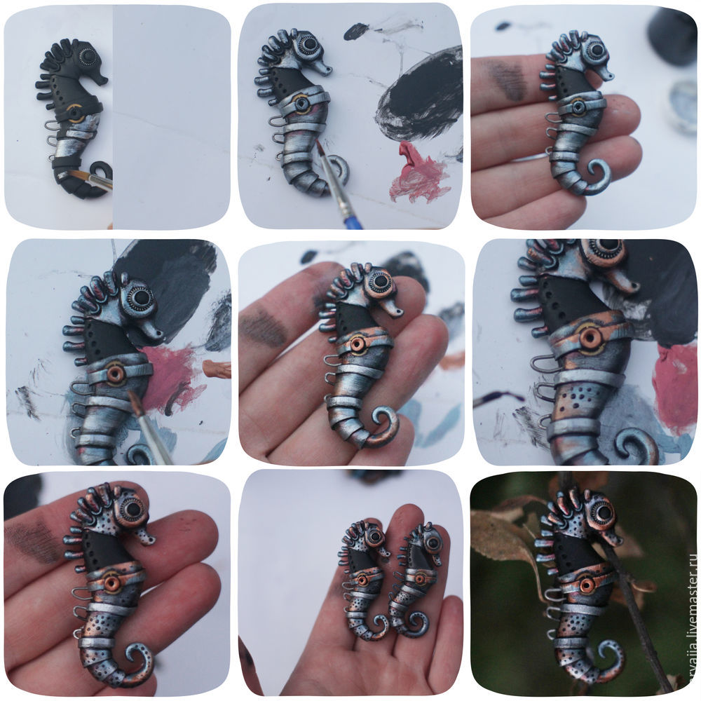 Polymer clay seahorse DIY tutorial