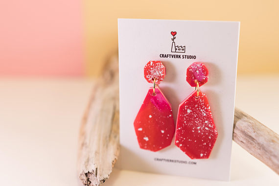 Tangan Jewellery's dainty polymer clay earrings are inspired by geometric  shapes and nature