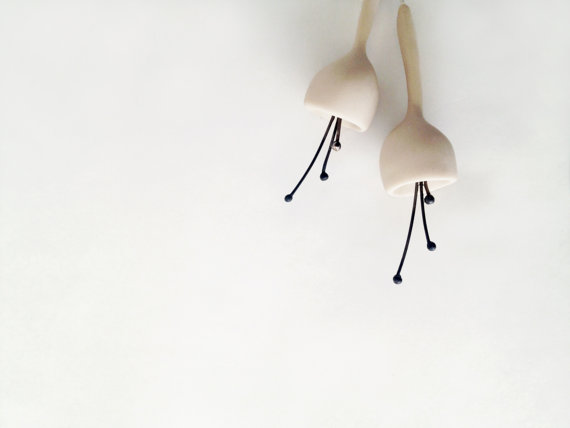 Polymer clay minimalist earrings