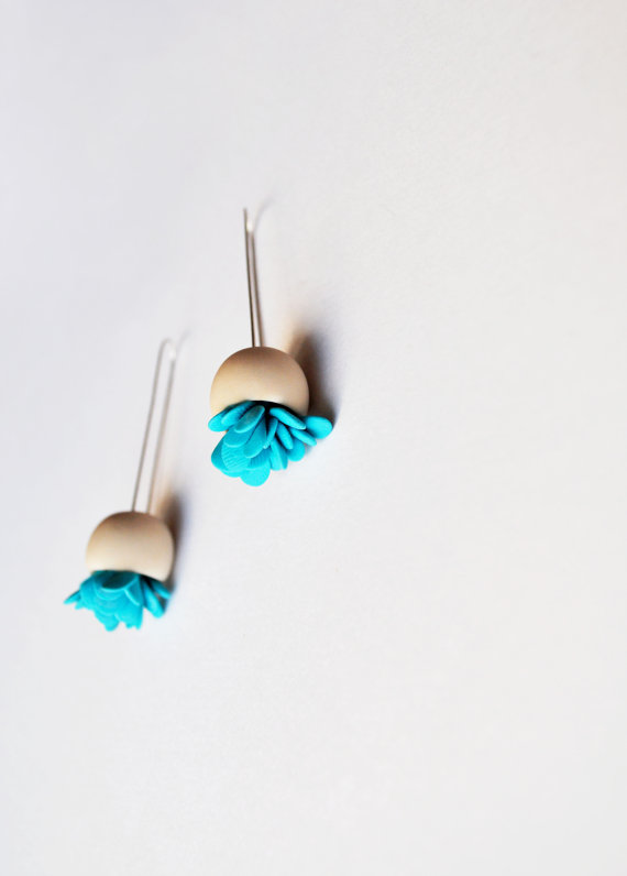 Polymer clay minimalist earrings