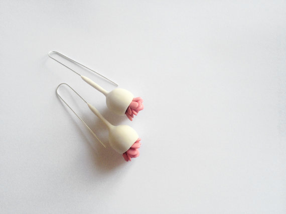 Polymer clay minimalist earrings