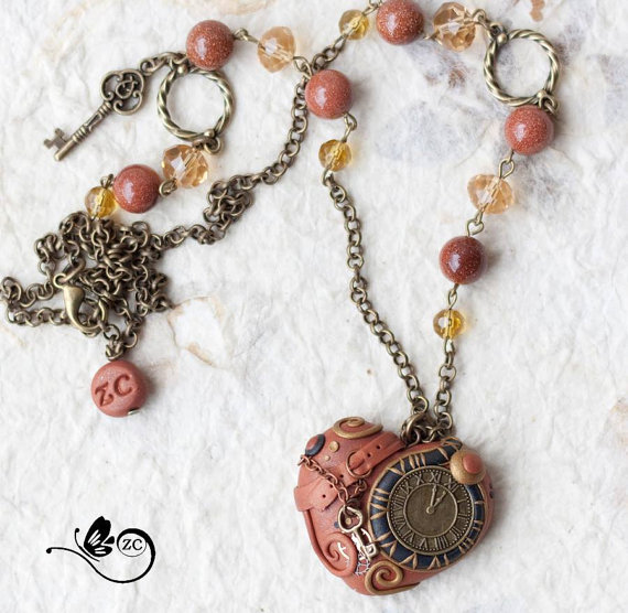 Simple Polymer Clay Bead Necklace • this heart of mine