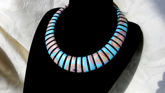 Original polymer clay necklace