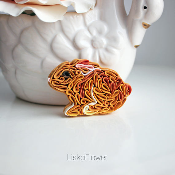 Polymer clay jewelry in an unique style