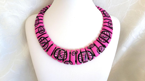 Original polymer clay necklace