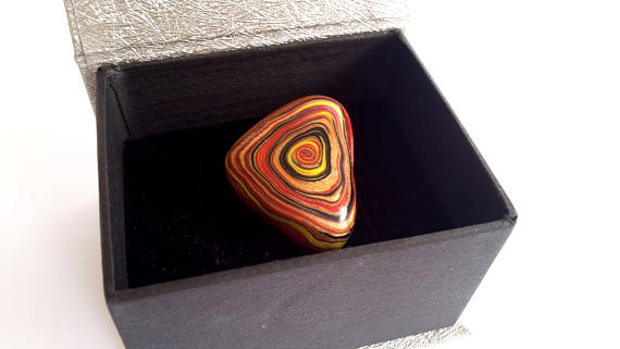 Polymer clay spiral ring - ideas for a big fashion statement