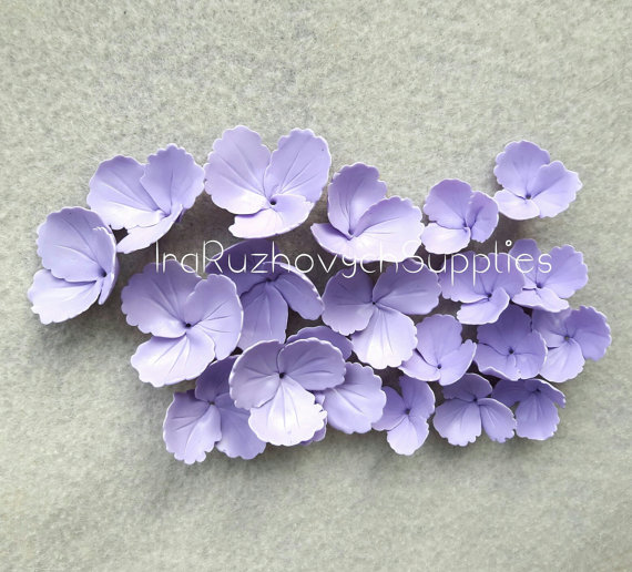 Polymer clay floral beads