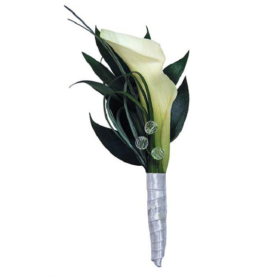 calla lily boutonniere, bridal accessories, calla lily flowers, groom boutonniere