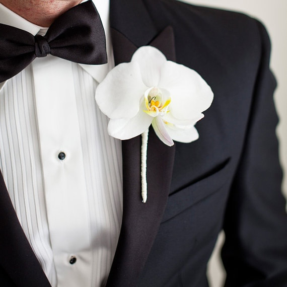 Polymer clay wedding boutonniere