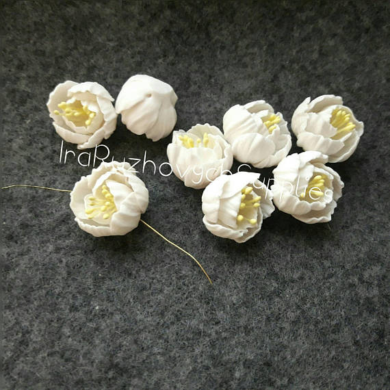 Polymer clay floral beads