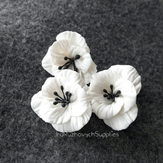 Polymer clay floral beads