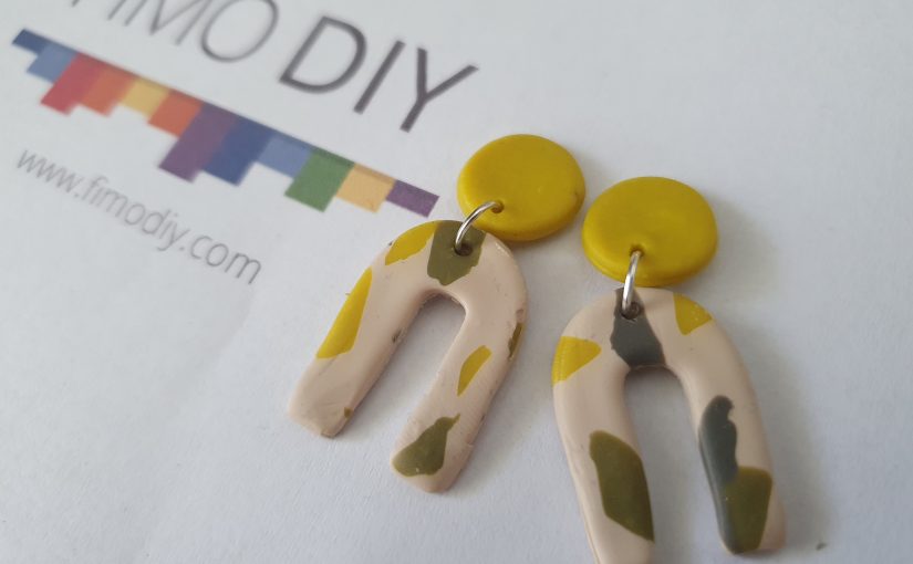 How to make polymer clay arch earrings