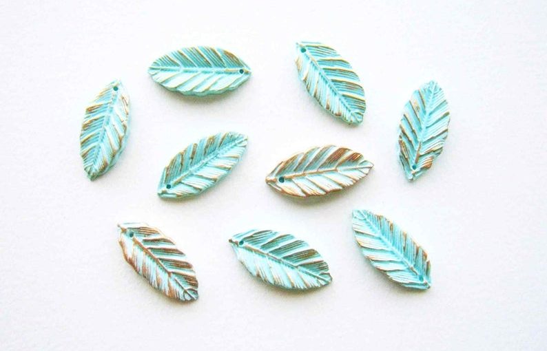 Polymer clay leaf beads