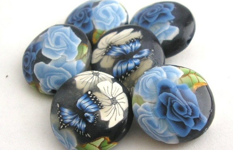 Polymer clay cane beads
