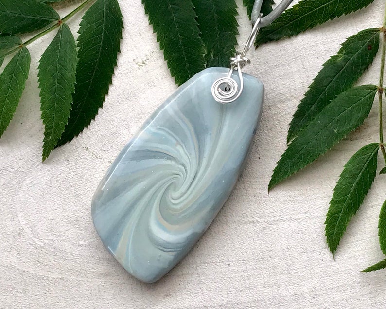 Pastel Shades Polymer Clay Pendant - Polymer Clay Jewellery