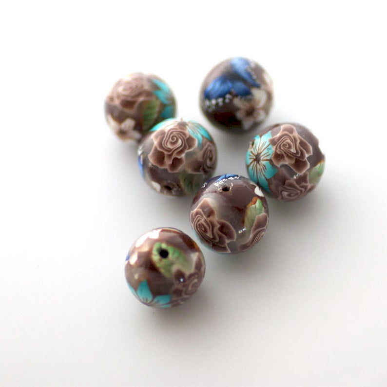 Polymer clay cane beads