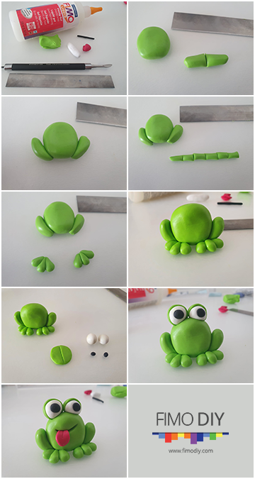 Polymer clay frog diy tutorial