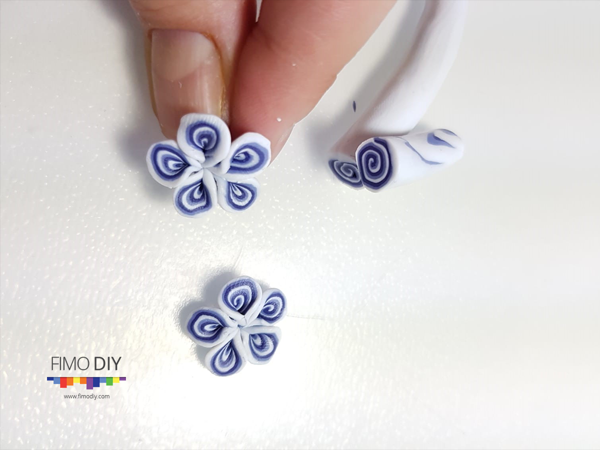 Polymer clay flower earrings diy