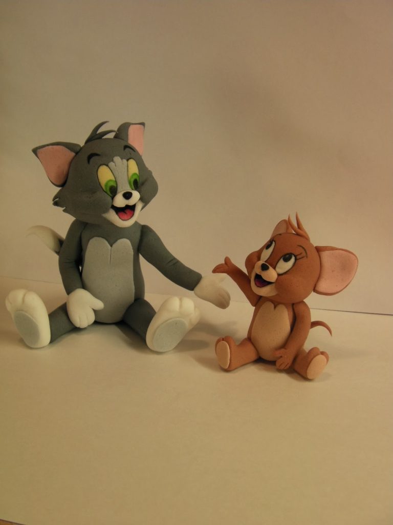 polymer clay tom and jerry full body figurine diy